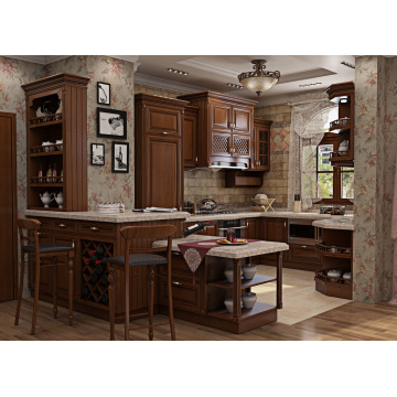 North America Modern Classic Solid Wood Kitchen Cabinet